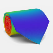 Original Rainbow Gradient farbenfroher Spiraleffek Krawatte (Gerollt)