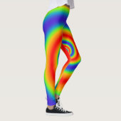 Original Rainbow Gradient farbenfroher Spiraleffek Leggings (Rechts)