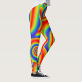 Original Rainbow Gradient farbenfroher Spiraleffek Leggings (Rechts)