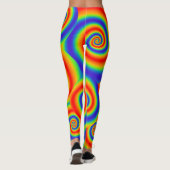 Original Rainbow Gradient farbenfroher Spiraleffek Leggings (Rückseite)