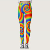 Original Rainbow Gradient farbenfroher Spiraleffek Leggings (Vorderseite)