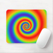 Original Rainbow Gradient farbenfroher Spiraleffek Mousepad (Mit Mouse)