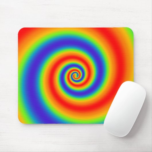 Original Rainbow Gradient farbenfroher Spiraleffek Mousepad (Mit Mouse)
