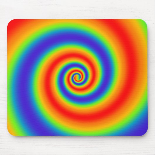 Original Rainbow Gradient farbenfroher Spiraleffek Mousepad (Vorne)
