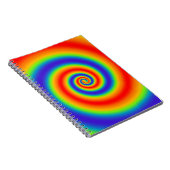 Original Rainbow Gradient farbenfroher Spiraleffek Notizblock (Rechte Seite)