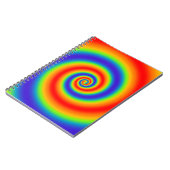 Original Rainbow Gradient farbenfroher Spiraleffek Notizblock (Linke Seite)