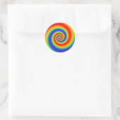 Original Rainbow Gradient farbenfroher Spiraleffek Runder Aufkleber (Tasche)