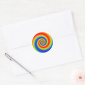 Original Rainbow Gradient farbenfroher Spiraleffek Runder Aufkleber (Umschlag)