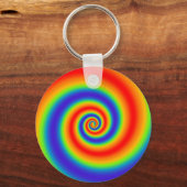 Original Rainbow Gradient farbenfroher Spiraleffek Schlüsselanhänger (Vorderseite)