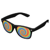 Original Rainbow Gradient farbenfroher Spiraleffek Sonnenbrille (Schrägansicht)