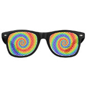 Original Rainbow Gradient farbenfroher Spiraleffek Sonnenbrille (Vorderseite)