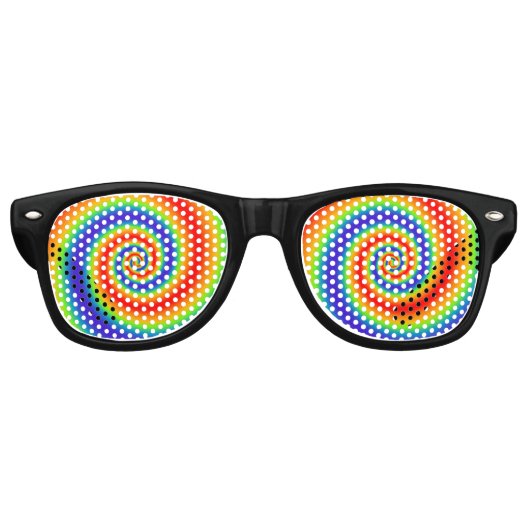 Original Rainbow Gradient farbenfroher Spiraleffek Sonnenbrille (Vorderseite)