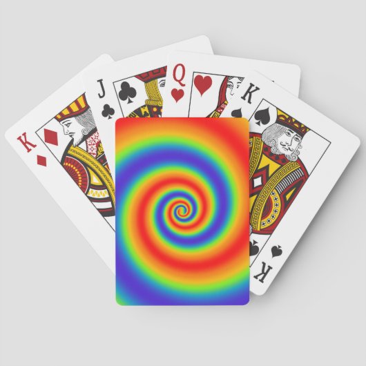Original Rainbow Gradient farbenfroher Spiraleffek Spielkarten (Rückseite)