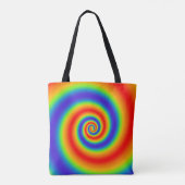 Original Rainbow Gradient farbenfroher Spiraleffek Tasche (Rückseite)