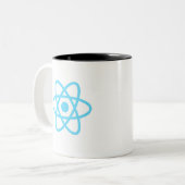 Original React js Entwickler Zweifarbige Tasse (Vorderseite Links)