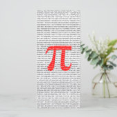Original red number pi day mathematical symbol (Stehend Vorderseite)