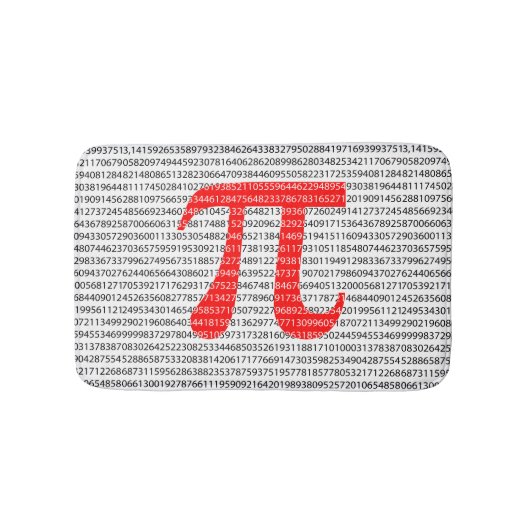 Original red number pi day mathematical symbol badematte (Vorderseite)