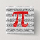 Original red number pi day mathematical symbol button (Vorderseite)