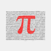 Original red number pi day mathematical symbol fleecedecke (Vorderseite (Horizontal))