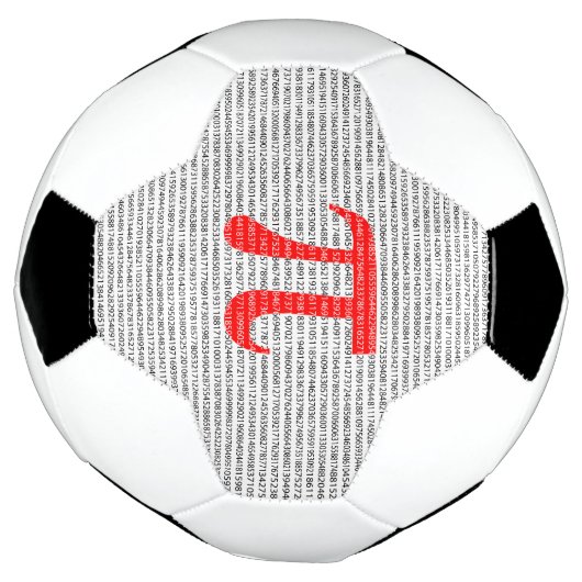 Original red number pi day mathematical symbol fußball (Gedreht)