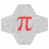 Original red number pi day mathematical symbol fußball (Flach)