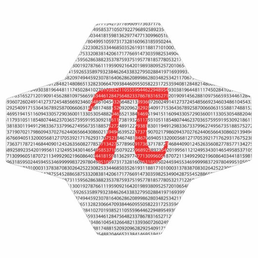 Original red number pi day mathematical symbol fußball (Flach)