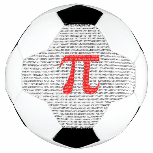 Original red number pi day mathematical symbol fußball (Vorderseite)