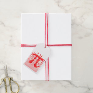 Original red number pi day mathematical symbol geschenkanhänger
