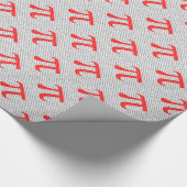 Original red number pi day mathematical symbol geschenkpapier (Ecke)