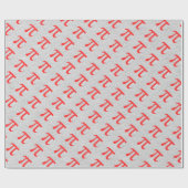 Original red number pi day mathematical symbol geschenkpapier (Flach)