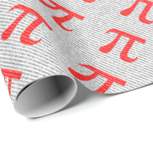 Original red number pi day mathematical symbol geschenkpapier