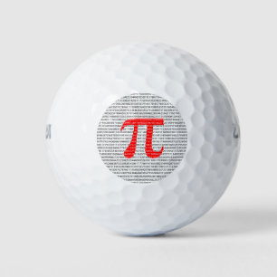 Original red number pi day mathematical symbol golfball