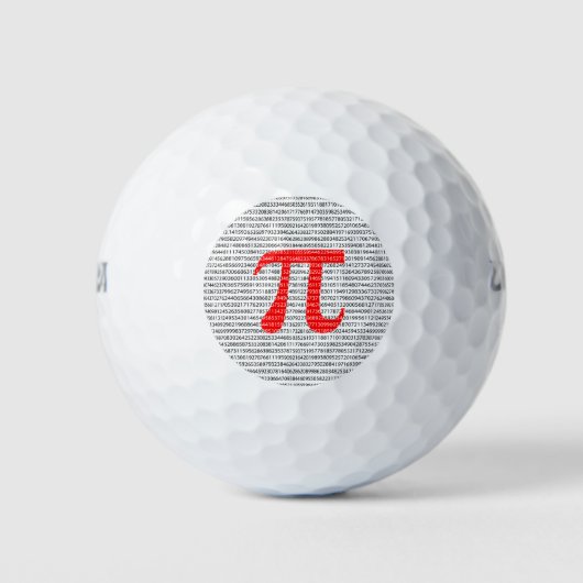 Original red number pi day mathematical symbol golfball (Vorderseite)