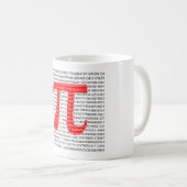 Original red number pi day mathematical symbol kaffeetasse (VorderseiteRechts)