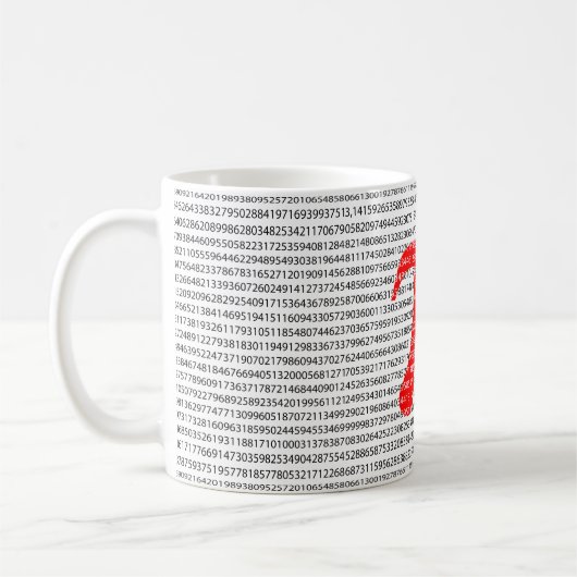 Original red number pi day mathematical symbol kaffeetasse (Links)