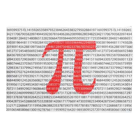 Original red number pi day mathematical symbol kissenbezug (Rückseite)