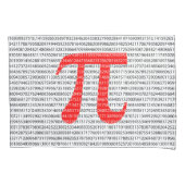 Original red number pi day mathematical symbol kissenbezug (Vorderseite)