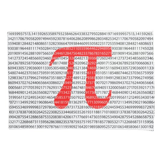 Original red number pi day mathematical symbol kissenbezug (Vorderseite)