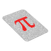 Original red number pi day mathematical symbol magnet (Rechte Seite)