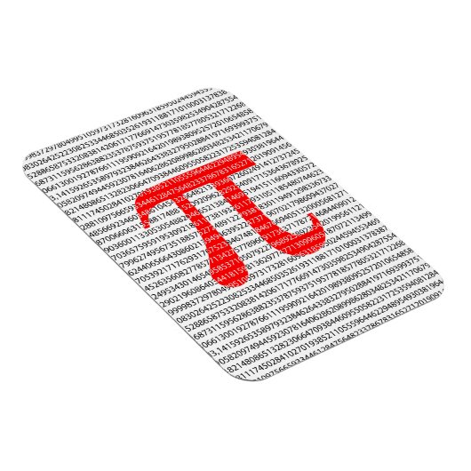 Original red number pi day mathematical symbol magnet (Rechte Seite)
