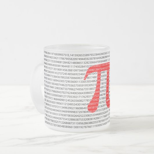 Original red number pi day mathematical symbol mattglastasse (Vorderseite Links)