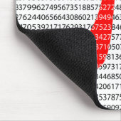 Original red number pi day mathematical symbol mousepad (Ecke)