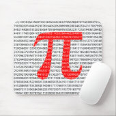 Original red number pi day mathematical symbol mousepad (Mit Mouse)