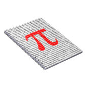 Original red number pi day mathematical symbol notizblock (Rechte Seite)