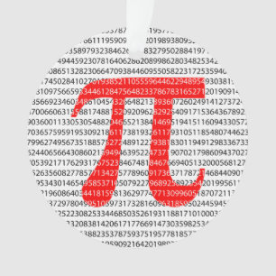Original red number pi day mathematical symbol ornament