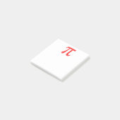 Original red number pi day mathematical symbol post-it klebezettel (angewinkelt)