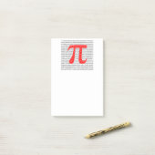 Original red number pi day mathematical symbol post-it klebezettel (Auf Schreibtisch)