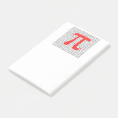 Original red number pi day mathematical symbol post-it klebezettel (angewinkelt)