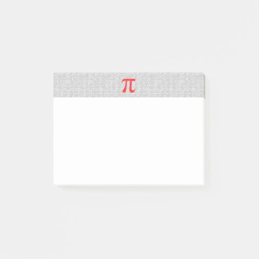 Original red number pi day mathematical symbol post-it klebezettel (Vorderseite)