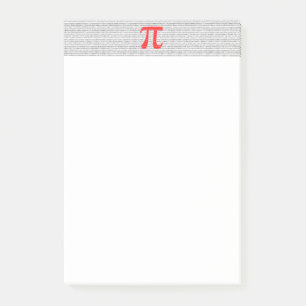 Original red number pi day mathematical symbol post-it klebezettel